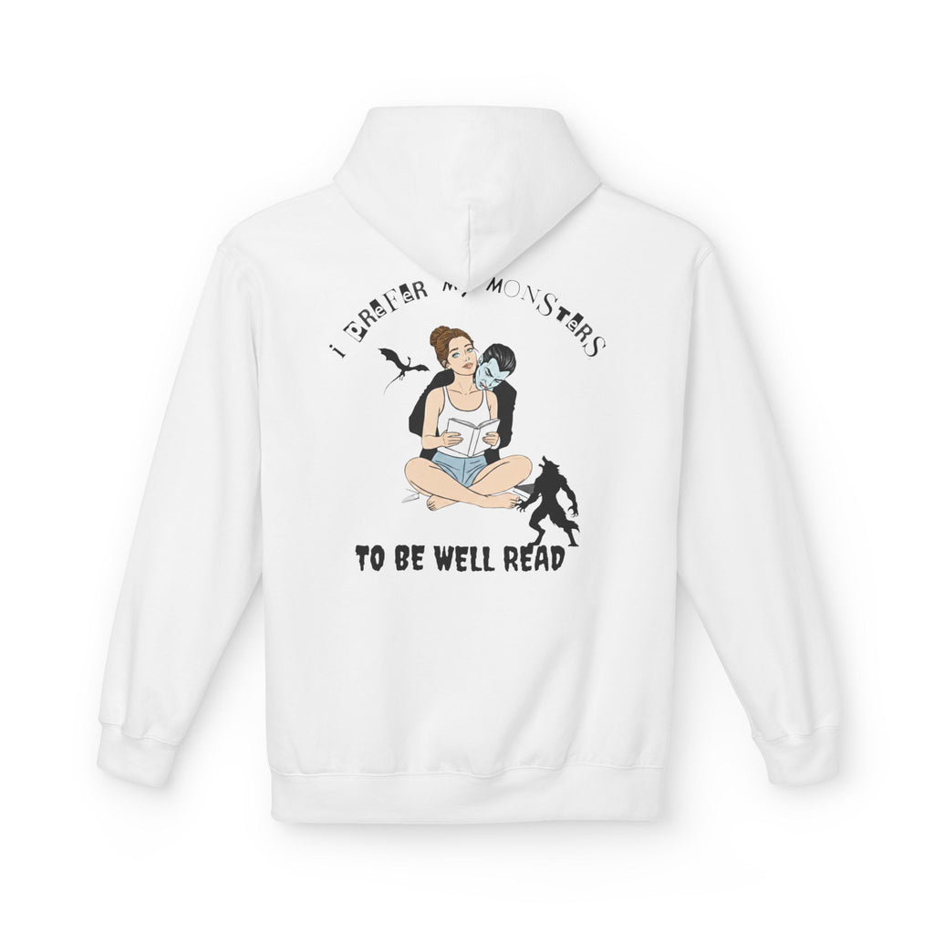 "I Prefer My Monsters To Be Well Read" Cozy Hoodie | Perfect Gift for Dark Romance Book Lovers, Unisex Casual Wear, Reading Appreciation, Halloween Apparel, Cozy Gift