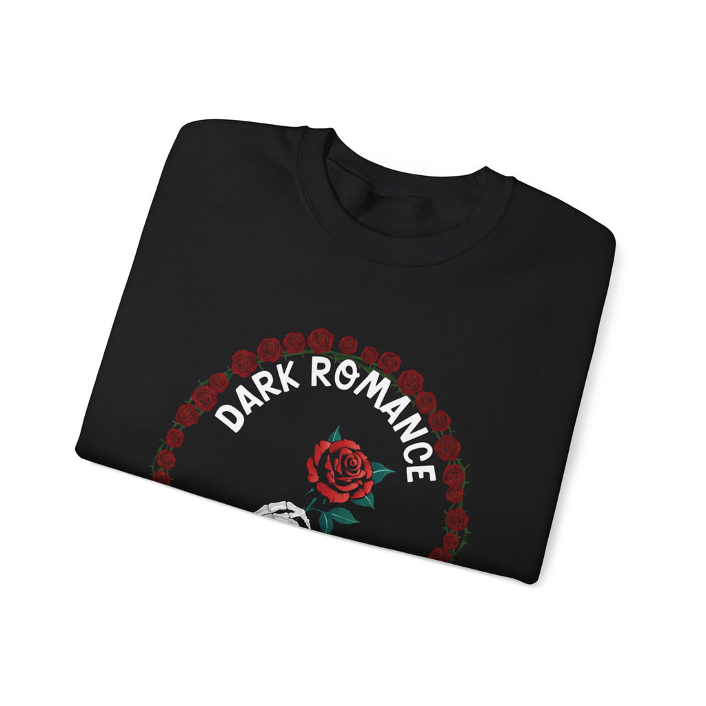 Dark Romance Book Club Crewneck Sweatshirt - Rose & Skeleton Hand