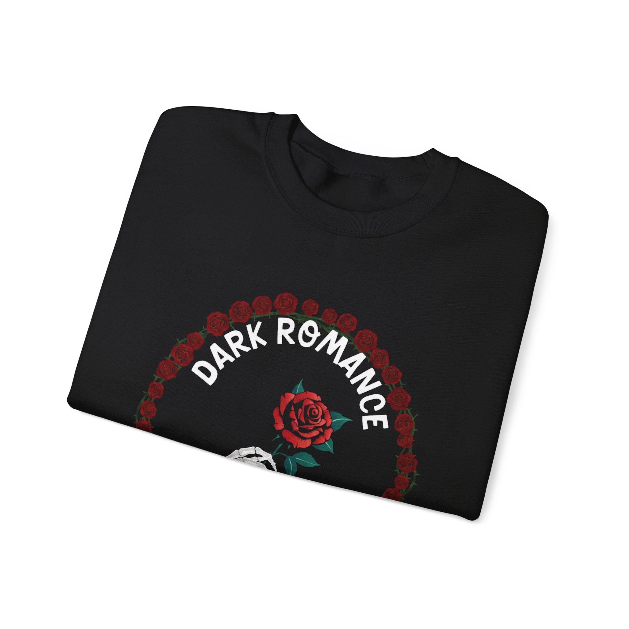 Dark Romance Book Club Crewneck Sweatshirt - Rose & Skeleton Hand