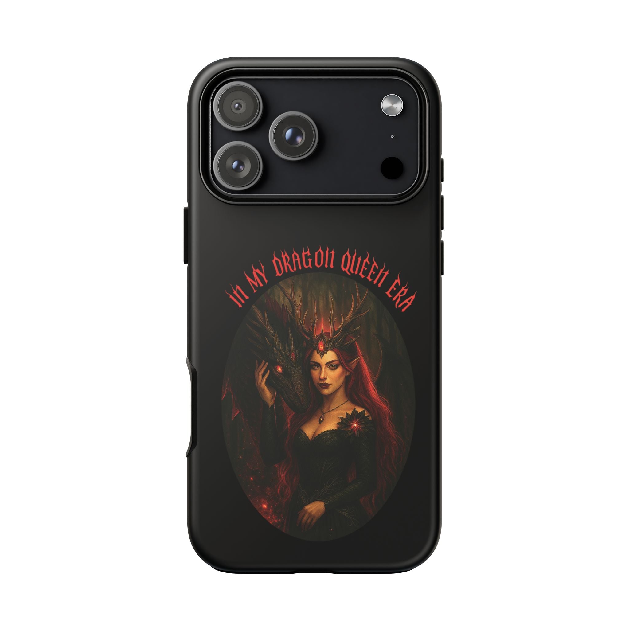 In My Dragon Queen Era Phone Case - Dragon and Queen Design - Book Lover Aesthetic Gift