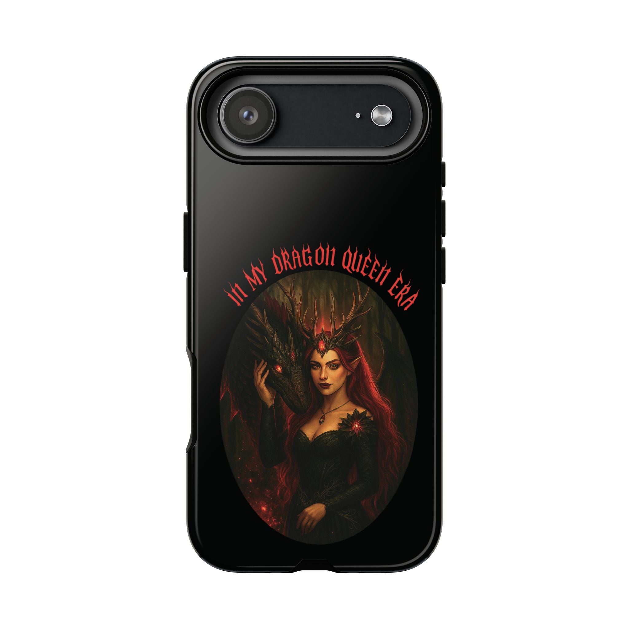 In My Dragon Queen Era Phone Case - Dragon and Queen Design - Book Lover Aesthetic Gift