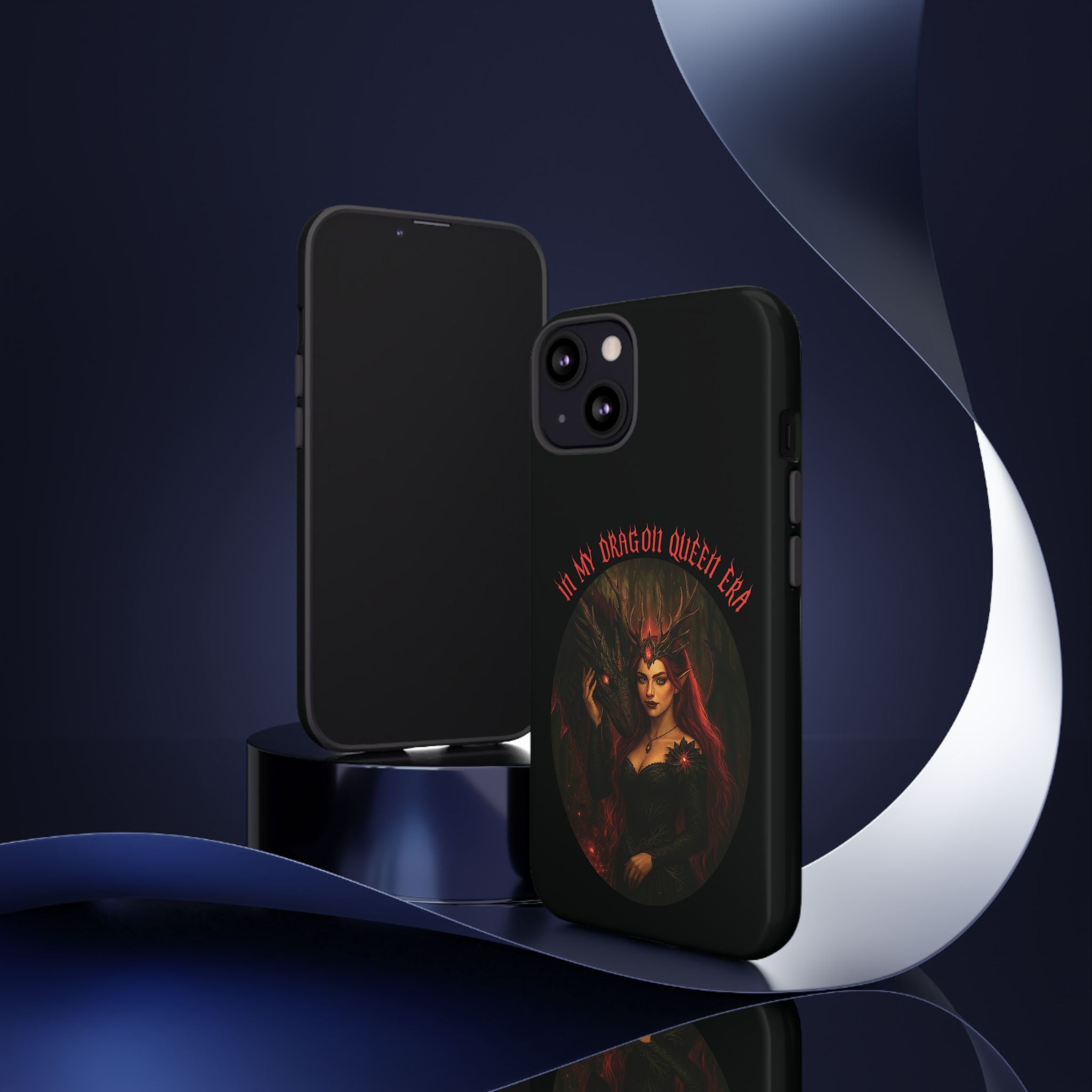 In My Dragon Queen Era Phone Case - Dragon and Queen Design - Book Lover Aesthetic Gift