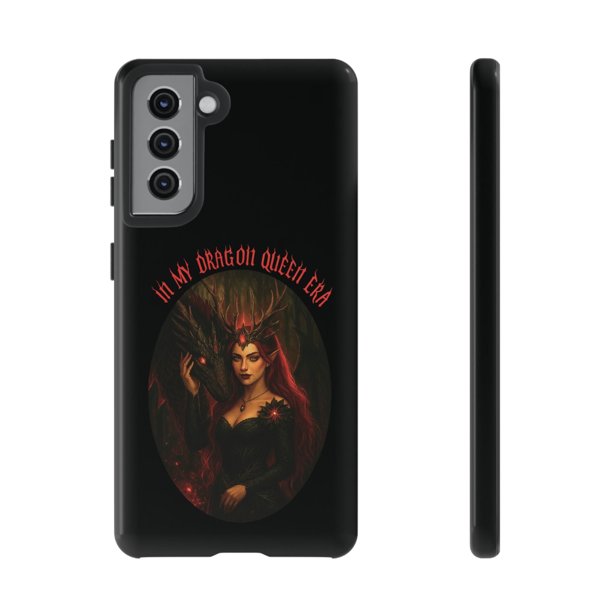 In My Dragon Queen Era Phone Case - Dragon and Queen Design - Book Lover Aesthetic Gift