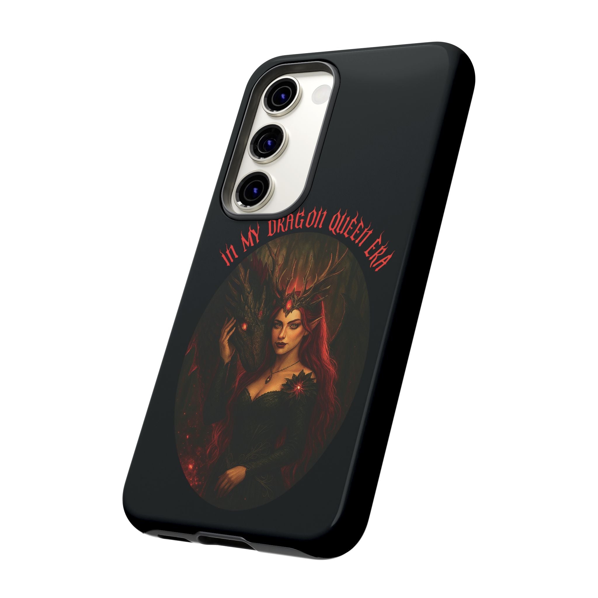 In My Dragon Queen Era Phone Case - Dragon and Queen Design - Book Lover Aesthetic Gift