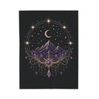 Mystic Moon Mountain Velveteen Plush Blanket