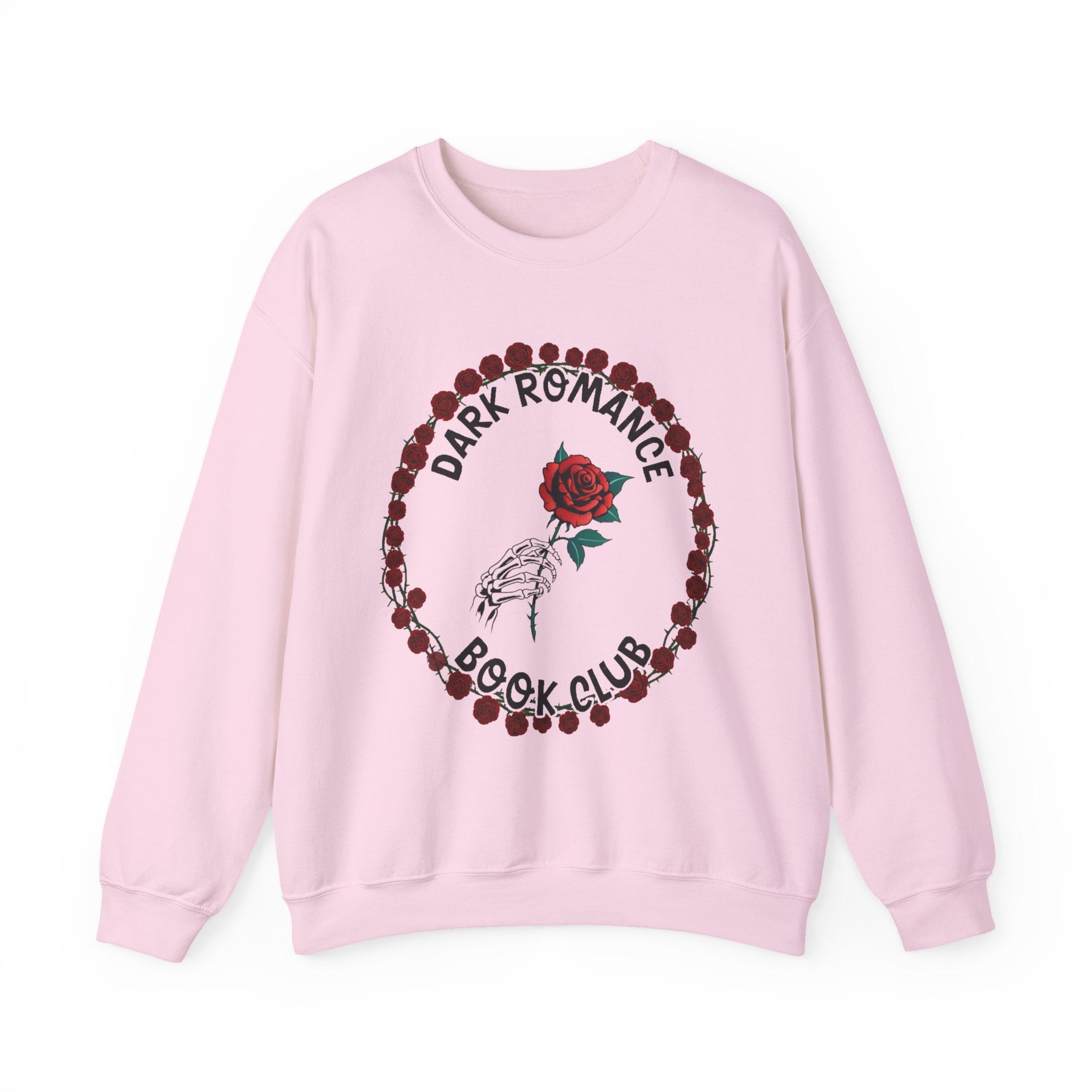Dark Romance Book Club Crewneck Sweatshirt - Rose & Skeleton Hand